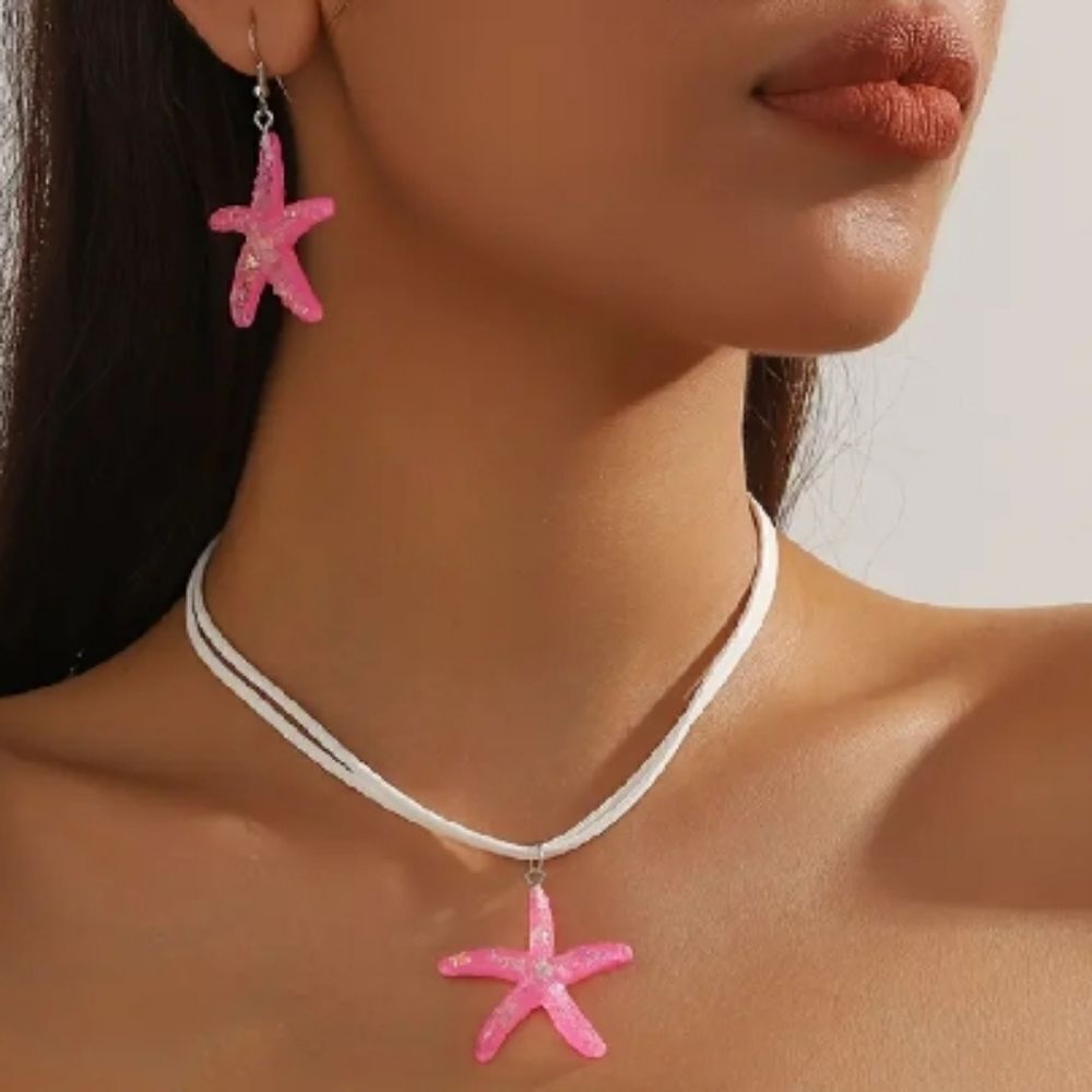 Starfish Pink Jewelry Set